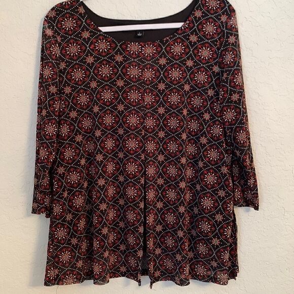 Zag&Rachel Women’s Black Multi Floral Tunic Size L - Picture 1 of 9